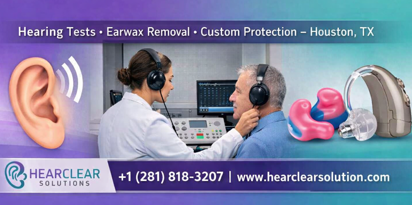 Audiologist Near Me: Hearing Tests, Earwax Removal & Custom Protection in Houston, TX