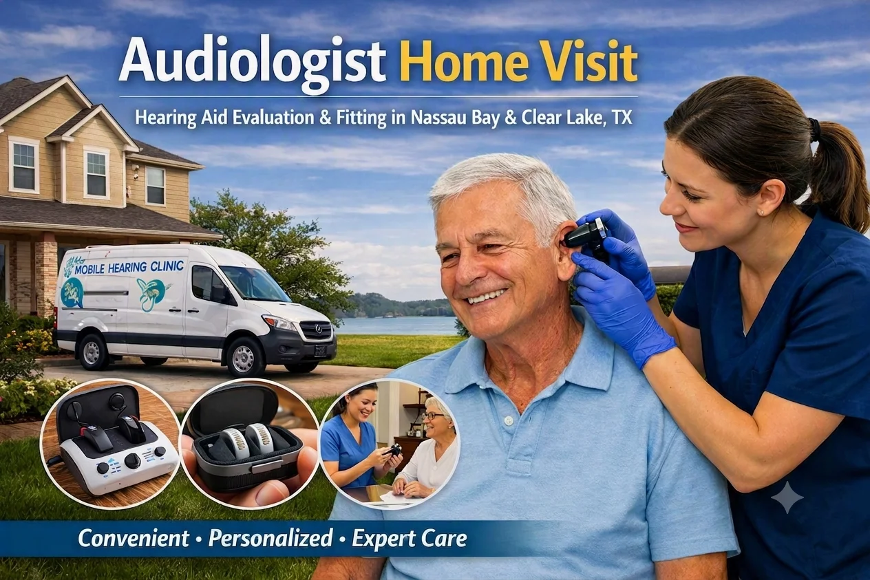 Audiologist Home Visit – Hearing Aid Evaluation & Aftercare in Nassau Bay and Clear Lake, TX